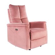 NEO VELVET M masážní relaxační křeslo, elektrické, starorůžová