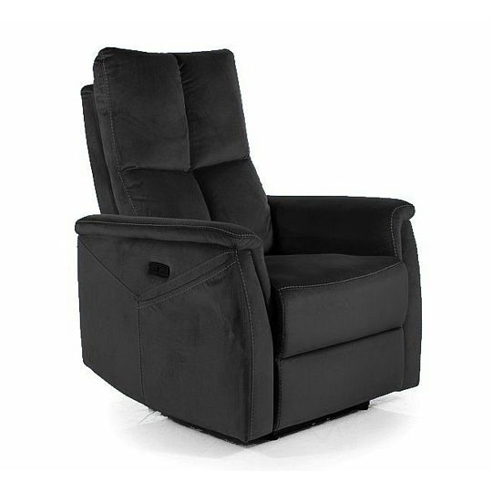 NEO VELVET M masážní relaxační křeslo, elektrické, černá