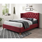 ASPENDOS VELVET čalouněná postel 160 cm + rošt, bordó