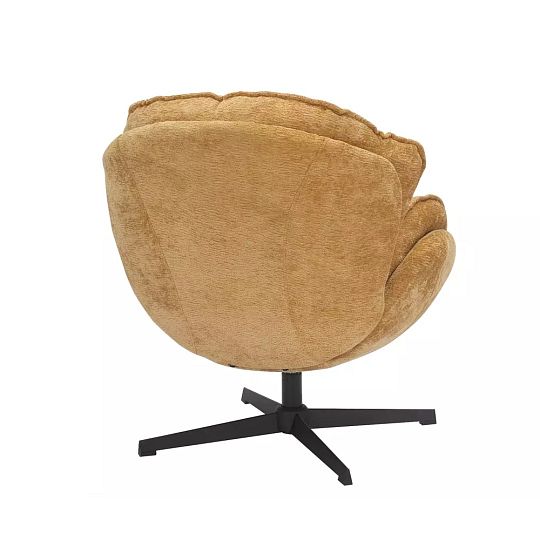 TRENDY BERTA relaxační křeslo otočné 360°, hořčicová