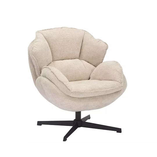 TRENDY BERTA relaxační křeslo otočné 360°, béžová