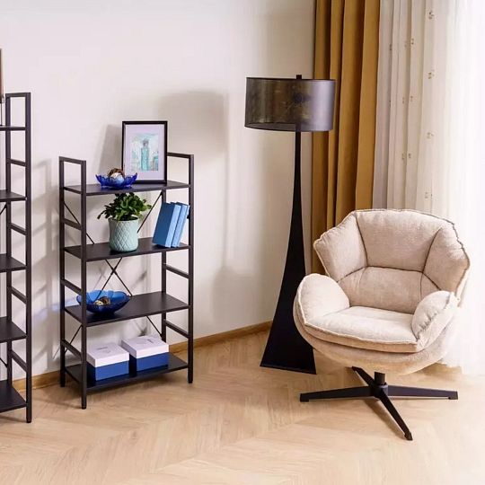 TRENDY BERTA relaxační křeslo otočné 360°, béžová