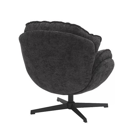 TRENDY BERTA relaxační křeslo otočné 360°, černá