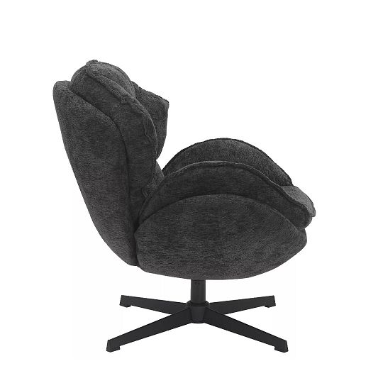 TRENDY BERTA relaxační křeslo otočné 360°, černá