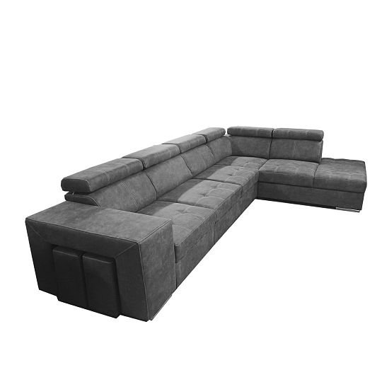 MAGNOLIE MAXI sedací souprava + 2 taburety, levá, grafitová