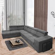 MAGNOLIE MAXI sedací souprava + 2 taburety, pravá, grafitová