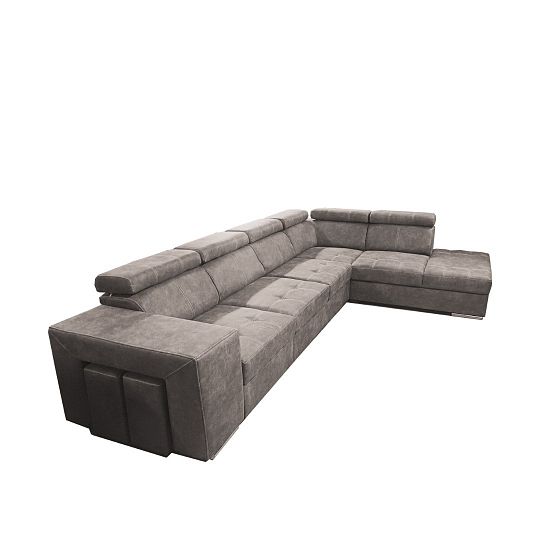 MAGNOLIE MAXI sedací souprava + 2 taburety, levá, šedohnědá