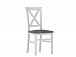 Jídelní židle, Provance TYP 10, bílá/šedá