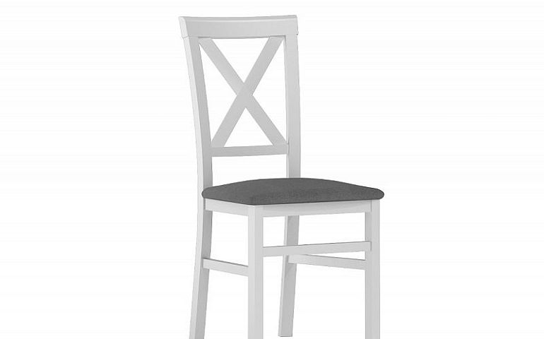 Jídelní židle, Provance TYP 10, bílá/šedá