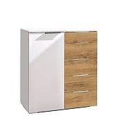 KEFALONIE F41-800 komoda 1D5S, Bílá/dub planket