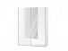 SAMOA 30 šatní skříň se zrcadlem, bílá mat/bílá lesk