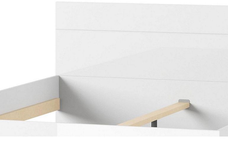 SAMOA 33 postel 160 cm, bílá mat/bílá lesk