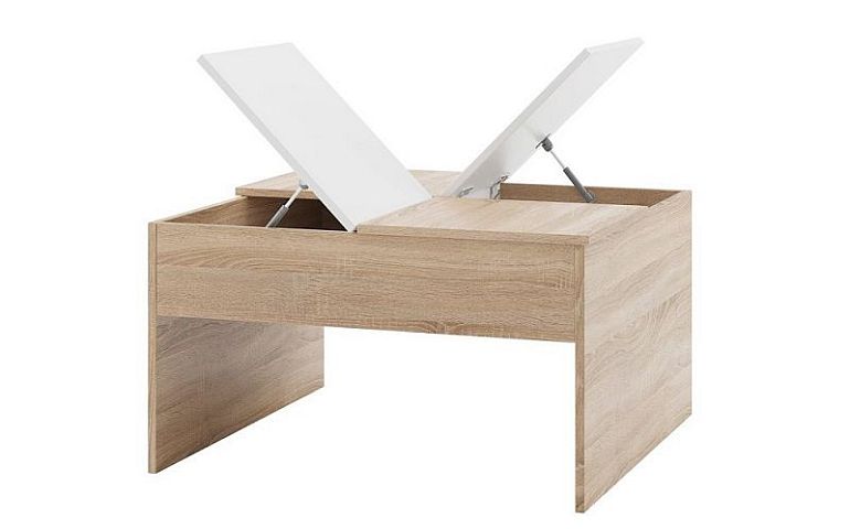 CASTEL konferenční stolek,dub sonoma/bílá mat