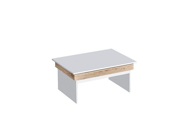 RICARDO 6 konferenční stolek bílá/dub san remo
