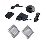 2x LED osvětlení čtverec do Alvero, bílá