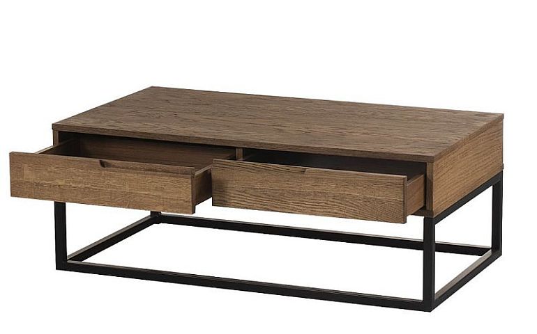 CAPRES konferenční stolek, dub rustic/kov