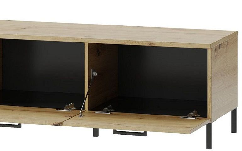 Laki 25 televizní stolek, dub artisan/černý mat