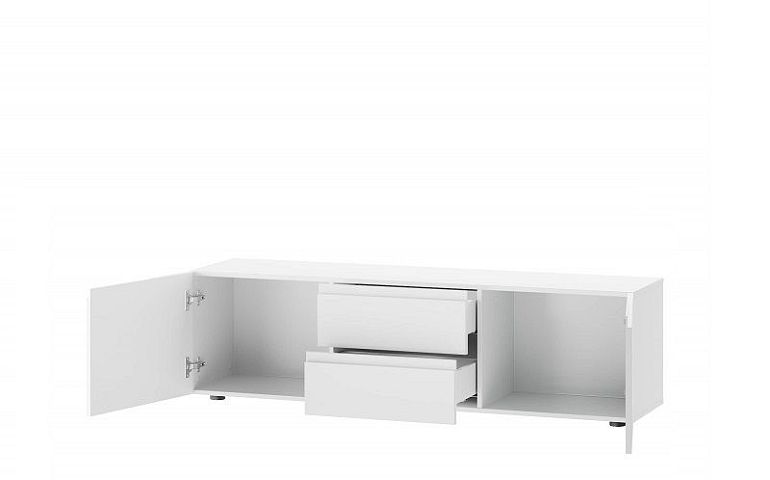 Luccarelli 04 televizní stolek 2D2S, bílý mat