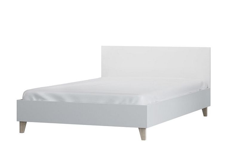 FELICITA 36 postel 90, bílá/dřevěné nohy