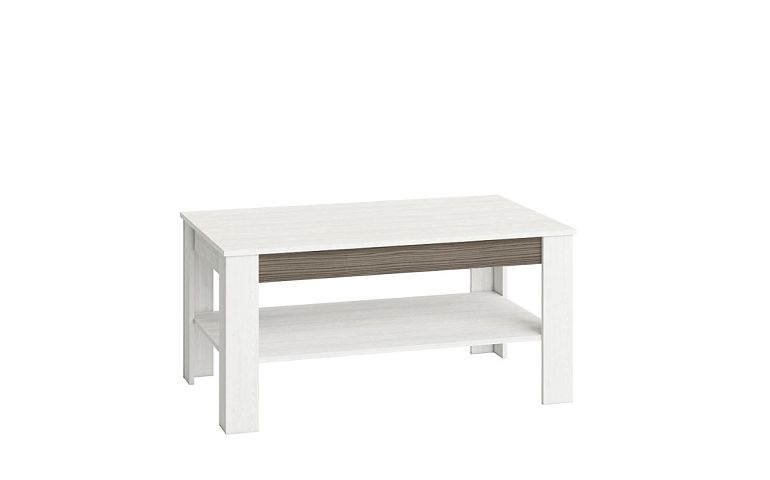 BERNIS 1201 konferenční stolek, borovice bílá/borovice bílá/šedá