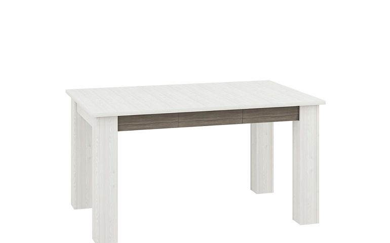 BERNIS 3302 rozkládací jídelní stůl, borovice bílá/borovice bílá/šedá