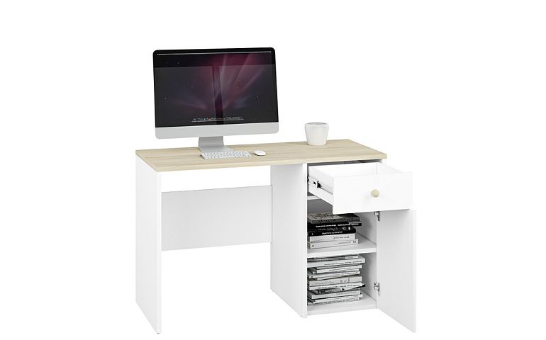 EMPOLI 18 psací stůl, bílá/buk