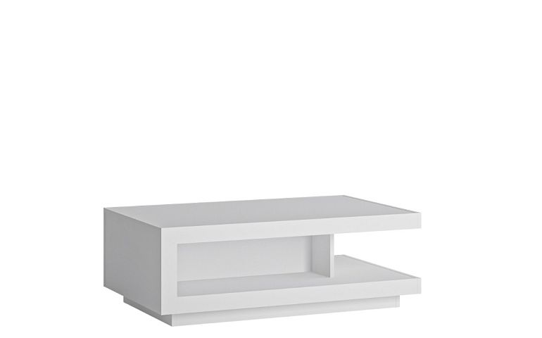 CANTUS T01 konferenční stolek, bílá/bílá lesk