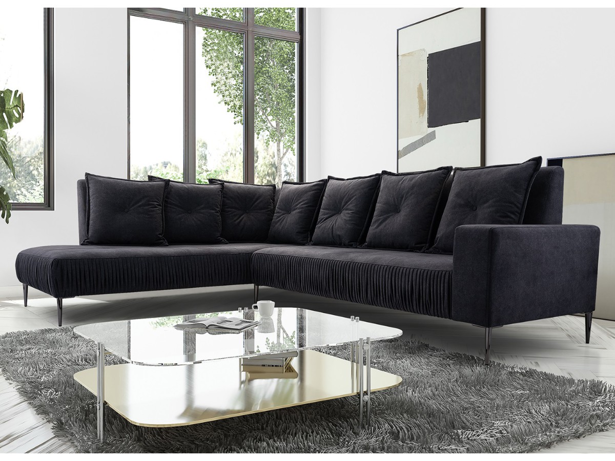 RIVIÉRA LOFT sedací souprava, pravá, černá