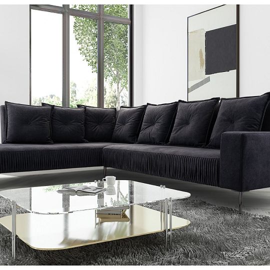 RIVIÉRA LOFT sedací souprava, pravá, černá