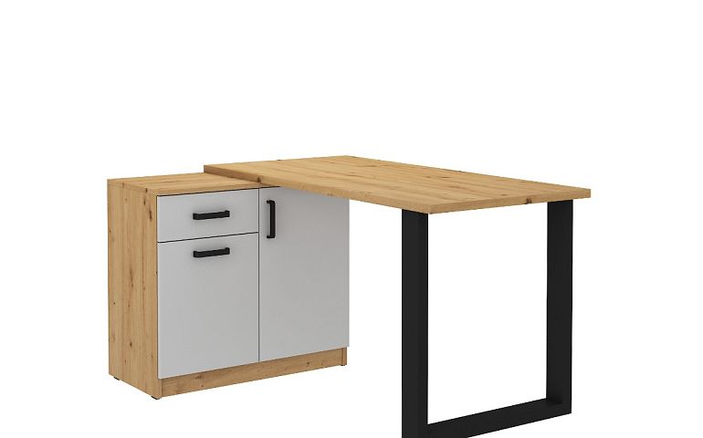 MAXIMUS 130 psací stůl, dub artisan/šedá