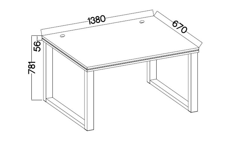 MAXIMUS 160 psací stůl vyšší, dub artisan