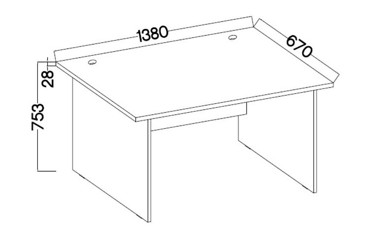 MAXIMUS 170 psací stůl, dub artisan