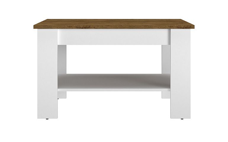 MELISA 10 Konferenční stolek, bílá/dub lefkas