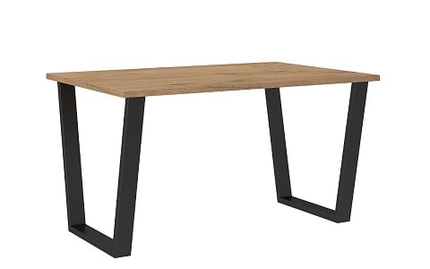 CELINE NEW jídelní stůl 138 x 75 x 90 cm, dub lancelot/černý kov