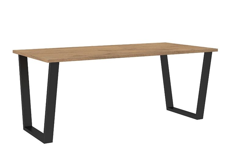 CELINE NEW jídelní stůl 185 x 75 x 90 cm, dub lancelot/černý kov