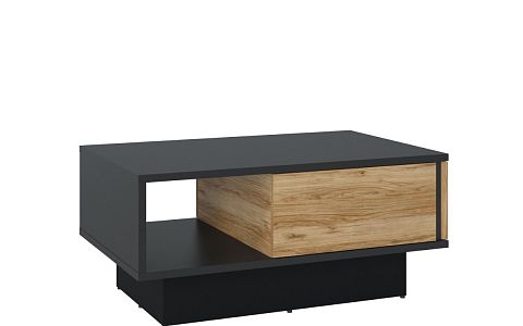 MONACO T01 konferenční stolek, šedá/černá mat/dub catania