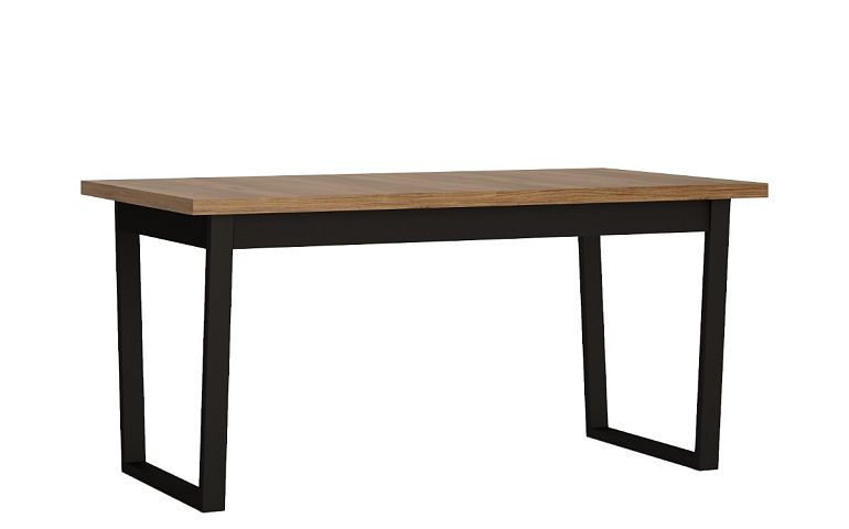MONACO ST04 rozkládací jídelní stůl, dub catania/černá/nohy černý kov