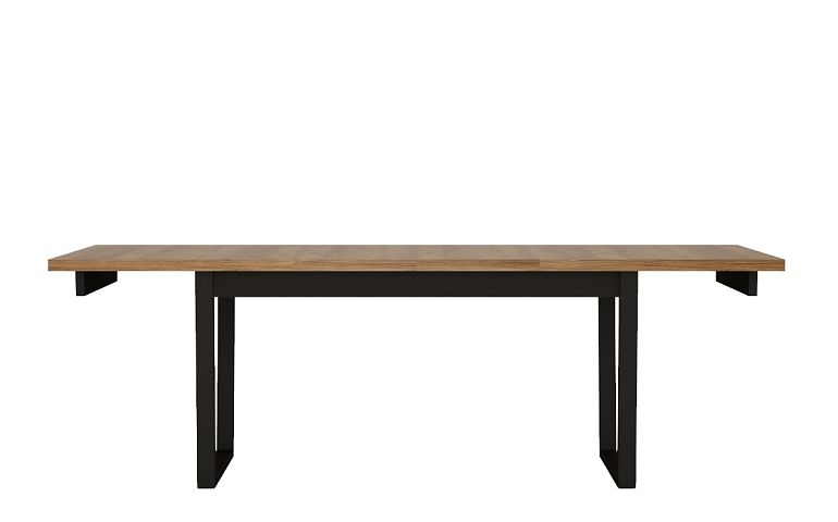 MONACO ST04 rozkládací jídelní stůl, dub catania/černá/nohy černý kov
