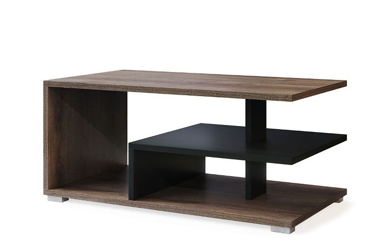 SANY NEW konferenční stolek, dub hnědý/černá