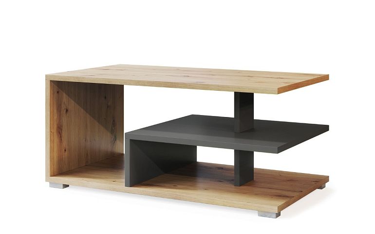 SANY NEW konferenční stolek, dub artisan/antracit