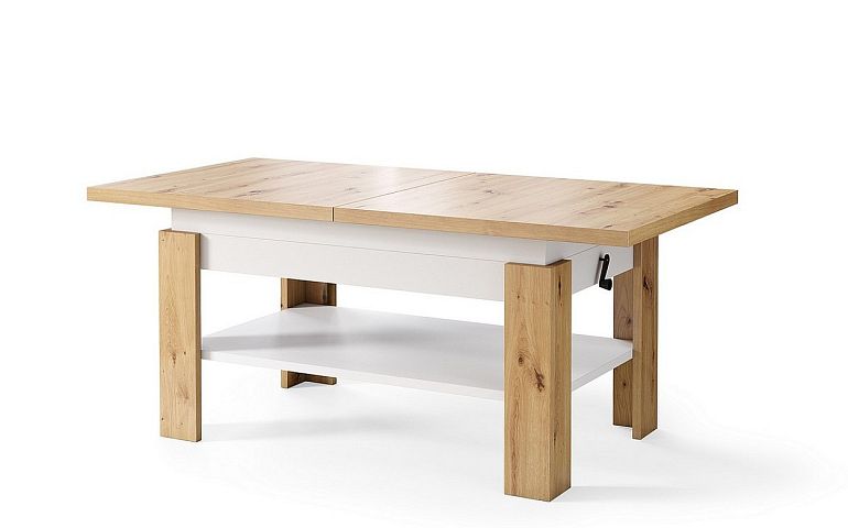 MONTANA konferenční stolek, dub artisan/bílá