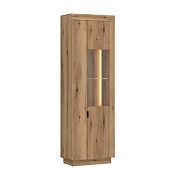 DABLIN V01P vysoká vitrína + LED, pravá, dub coast evoke