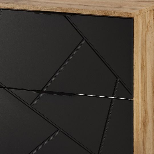 AMAZONIE 36 závěsná skříňka pod umyvadlo 60 cm, dub artisan/černá mat