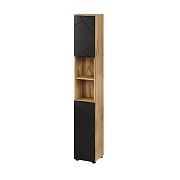 AMAZONIE 70 vysoká skříňka, dub artisan/černá mat