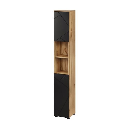 AMAZONIE 70 vysoká skříňka, dub artisan/černá mat