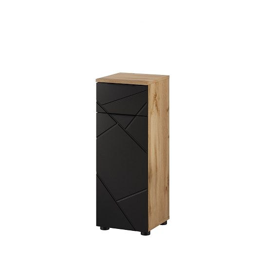 AMAZONIE 45 koupelnová skříňka, dub artisan/černá mat