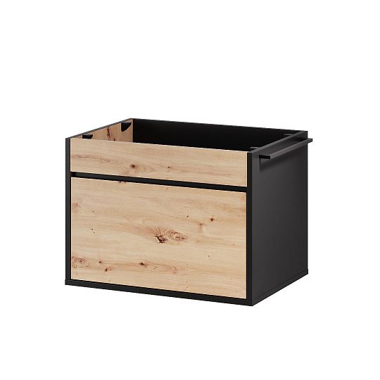 MISCANTO 56 umyvadlová skříňka 60 cm, dub artisan/černá
