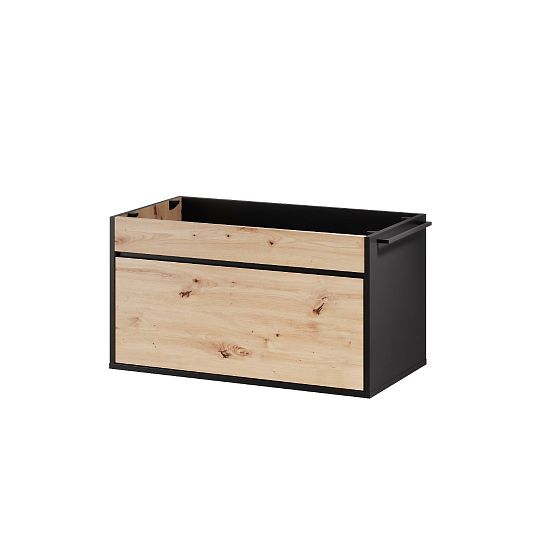 MISCANTO 58 umyvadlová skříňka 80 cm, dub artisan/černá