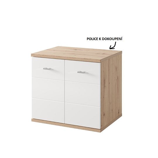 ORFA SILONÉ 36 závěsná skříňka pod umyvadlo 60 cm, dub artisan/bílý vysoký lesk