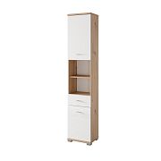 ORFA SILONÉ 70 vysoká skříňka, dub artisan/bílý vysoký lesk